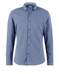 Chemise à manches longues à carreaux bleue Esprit