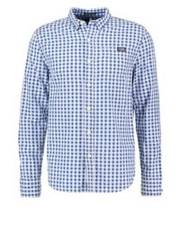 Chemise à manches longues à carreaux bleue Superdry