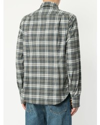 Chemise à manches longues à carreaux gris foncé Kolor