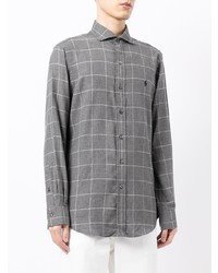 Chemise à manches longues à carreaux grise Polo Ralph Lauren
