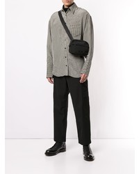 Chemise à manches longues à carreaux grise Yang Li
