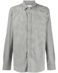 Chemise à manches longues à carreaux grise Paul Smith