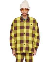 Chemise à manches longues à carreaux jaune Acne Studios