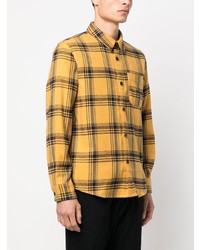 Chemise à manches longues à carreaux jaune A.P.C.