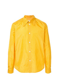 Chemise à manches longues à carreaux jaune Namacheko