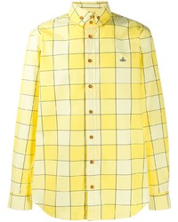 Chemise à manches longues à carreaux jaune Vivienne Westwood