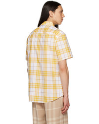 Chemise à manches longues à carreaux jaune Burberry