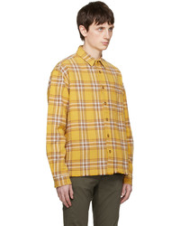 Chemise à manches longues à carreaux jaune John Elliott