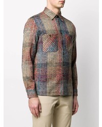 Chemise à manches longues à carreaux multicolore Missoni