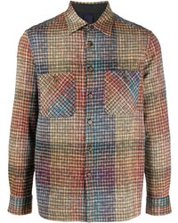 Chemise à manches longues à carreaux multicolore Missoni