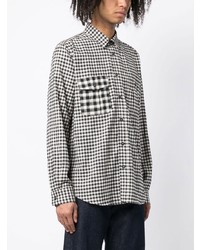 Chemise à manches longues à carreaux noire Paul Smith