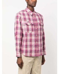Chemise à manches longues à carreaux rose MARANT
