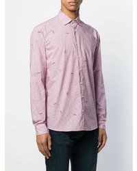 Chemise à manches longues à carreaux rose Etro