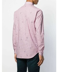 Chemise à manches longues à carreaux rose Etro