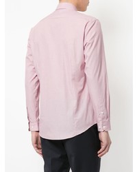 Chemise à manches longues à carreaux rose Cerruti 1881