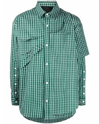 Chemise à manches longues à carreaux vert foncé Hood by Air