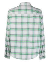 Chemise à manches longues à carreaux vert menthe Zadig & Voltaire