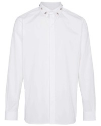 Chemise à manches longues à clous blanche Givenchy