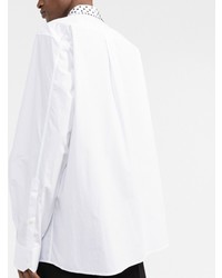 Chemise à manches longues à clous blanche Valentino