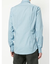 Chemise à manches longues à clous bleu clair Kolor