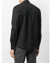 Chemise à manches longues à clous noire Les Hommes