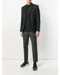 Chemise à manches longues à clous noire Les Hommes