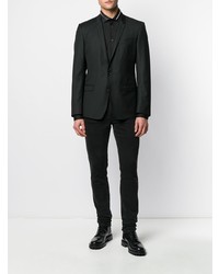 Chemise à manches longues à clous noire Philipp Plein