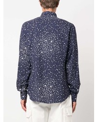 Chemise à manches longues à étoiles bleu marine FURSAC