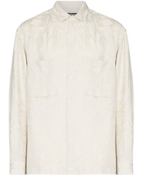 Chemise à manches longues à fleurs beige Jacquemus