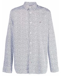 Chemise à manches longues à fleurs blanc et bleu marine Tommy Hilfiger