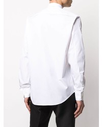 Chemise à manches longues à fleurs blanche et noire Alexander McQueen