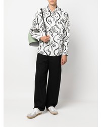 Chemise à manches longues à fleurs blanche et noire Jacquemus