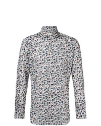 Chemise à manches longues à fleurs blanche Etro