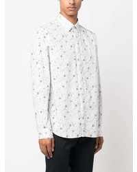 Chemise à manches longues à fleurs blanche Paul Smith