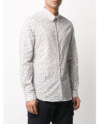 Chemise à manches longues à fleurs blanche PS Paul Smith