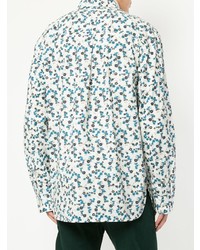 Chemise à manches longues à fleurs blanche Marni