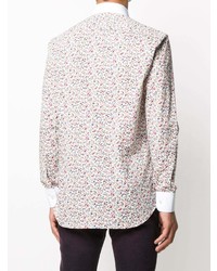 Chemise à manches longues à fleurs blanche Etro