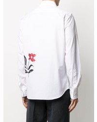 Chemise à manches longues à fleurs blanche Marni