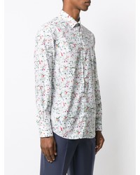 Chemise à manches longues à fleurs blanche Paul Smith