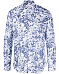 Chemise à manches longues à fleurs blanche Glanshirt