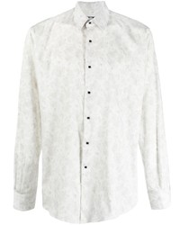 Chemise à manches longues à fleurs blanche Karl Lagerfeld