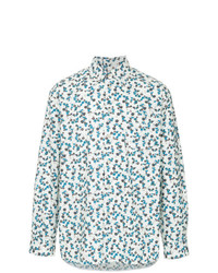 Chemise à manches longues à fleurs blanche Marni