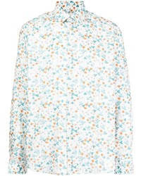 Chemise à manches longues à fleurs blanche Paul Smith