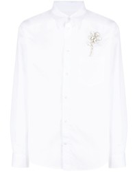 Chemise à manches longues à fleurs blanche Simone Rocha