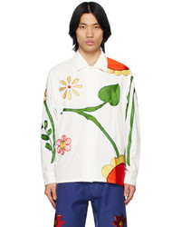 Chemise à manches longues à fleurs blanche Sky High Farm Workwear