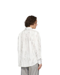 Chemise à manches longues à fleurs blanche Jacquemus
