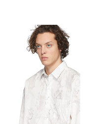 Chemise à manches longues à fleurs blanche Jacquemus