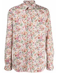 Chemise à manches longues à fleurs blanche Xacus