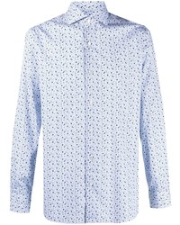 Chemise à manches longues à fleurs bleu clair Barba