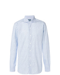 Chemise à manches longues à fleurs bleu clair Barba